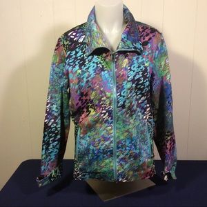 Lightweight Erin London colorful womens jacket size medium